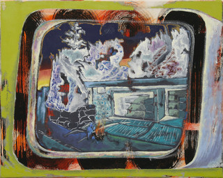 Kaltes Feuer, 2024 / Öl auf Leinwand / 40x50 cm